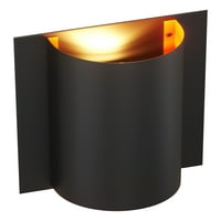 Metalna zidna svjetiljka u crnoj boji