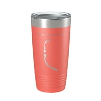 Jezero sacajawea karta Tumbler putnička šalica izolirana laserska ugravirana šalica kave Washington oz Pink