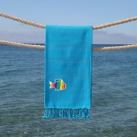 Kućni tekstil Binder ljetni zabavni Ručnik za plažu s pjenušavom duginom ribom Binder