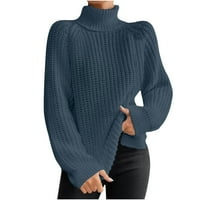 Puloveri, džemperi za žene, modni ženski puloveri s dugim rukavima, ležerni džemperi s visokim vratom, vrhovi