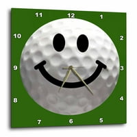3-inčna loptica za golf s emotikonima-sretna bijela loptica za golf-poklon golferu-emotikon na tamnozelenoj pozadini
