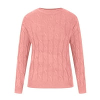 Ženski džemper u prodaji-Džemperi za žene, modni jednobojni vrhovi na kopčanje, novi dolasci, ružičasta Veličina