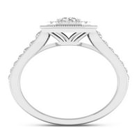Zaručnički prsten od dijamanta od 34 karata od bijelog zlata od 14 karata osmerokutnog oblika