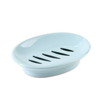 Ovalna posuda za sapun toaletna plastična jednostavna posuda za sapun s dvostrukim odjeljkom za odvod kupaonska