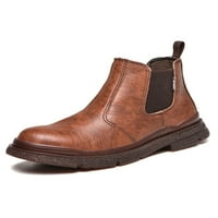 Eloshman muške čizme chelsea casual čizme za gležnjeve jednostavne stilske čizme radne cipele smeđi stil b 7
