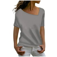 Ženska modna casual svestrana Majica kratkih rukava s okruglim vratom about Top elegantne bluze za žene