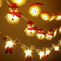 Sinhoon Božićni snjegovićni niz LED svjetla Santa Claus String Lights Božićni ukras 1,65m i LED blagdansko svjetlo