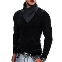 2 / muški modni muški džemper džemper dolčevita modni muški casual džemper dugih rukava dugmad casual jednobojni