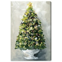 Wynwood Studio za odmor i sezonska zidna umjetnost platna Otisci 'Božićno drvce 1' praznici - zeleno, bijelo