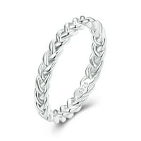 prsten od srebra od srebra presvučen platinom jednostavna i svestrana narukvica s prstenom