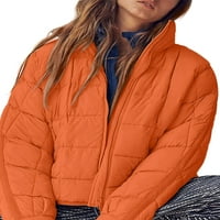 Sunisery ženska zimska jakna s prevelikim zip-up laganim prekrivanim jaknama s džepovima