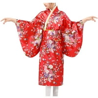Modni kimoni za djevojčice, tradicija poboljšanog tiska, kardigan, pidžama, ogrtač, Svečana odjeća, Kimono Set,