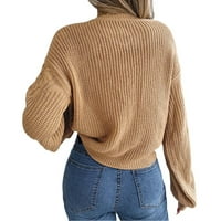 Preveliki ženski džemperi za jesensko-zimski ležerni džemper s Kaki rukavima