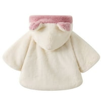 Zimski kaput od flisa za djevojčice ugodna jakna s kapuljačom s kapuljačom topli kaput Slatki snježni kombinezon
