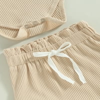 LicePiee djevojčica ljetna odjeća za solidnu boju za bljeskavicu Bodisuits romper crtanje kratke hlače na traci