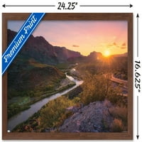 Zidni poster Teksas-Rio Grande na zalasku sunca, uokviren 14.725 22.375