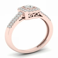 13-karatni dijamantni zaručnički prsten od 10-karatnog ružičastog zlata