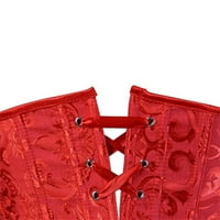 Bešavna odjeća za žene s cvjetnim obrubom korzet visokog struka gornji dio bustier hlače za oblikovanje crvene