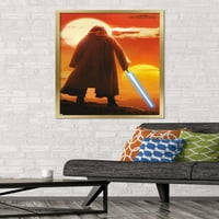 Zidni poster Ratovi zvijezda: Obi-Van Kenobi-dva sunca, 22.375 34 uokviren