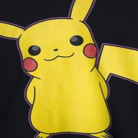 Grafička majica Pokemon muških i velikih muških pikachu s dugim rukavima
