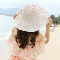 Ženski slamnati šešir za sunčanje, ljetni šešir širokog oboda, sklopivi Šeširi za plažu za žene