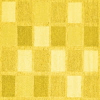 Ahgly Company zatvoreni pravokutnik karirane žute moderne prostirke, 2 '3'