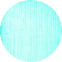 Tvrtka Alibudes strojno pere okrugle apstraktne tirkizno plave moderne unutarnje prostirke, promjera 5 inča