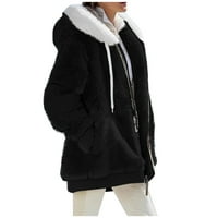 Plus size Ženski kaputi s kapuljačom, modni ženski topli kaput s kapuljačom, zimska gornja odjeća s patentnim