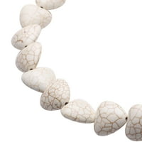 Shop & srce od čiste Legure bijeli Haulit dragi kamen ogrlica od perli Ogrlica za žene Pokloni za nakit veličina