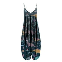 Clearance kombinezon Miarhb Women's Summer Wide Nog Print Navy xxxl