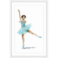 Marmont Hill Baletna plesačica Aqua od Michelle Dujardin uokvirena slikarski tisak