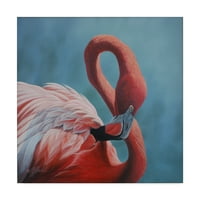 Zaštitni znak likovne umjetnosti crtež flaminga na platnu Vilhelma Gebela
