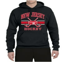 Wild Bobby City of New Jersey Hokej Fantasy Fan Sports Unise Hoodie Twie majica, crna, mala