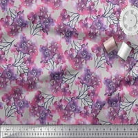 Soimoi sivi pamučni dres tkanina tkanina cvijeta akvarel tkanina za šivanje bty široka široka
