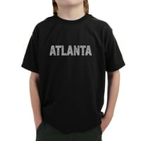 Pop art majica s natpisom za dječake-susjedstvo Atlante