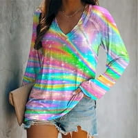 Majice s dugim rukavima za žene jesenska Moda lagane majice s grafičkim printom puloveri s tiskanim rukavima široke