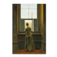 Zaštitni znak likovne umjetnosti žena na prozoru, ulje na platnu Caspara Davida Friedricha