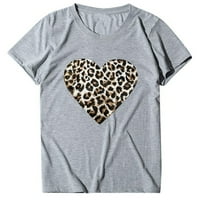 Majice ljubavnih srca za žene, majice kratkih rukava za Valentinovo, grafički puloveri, lagani ljetni vrhovi