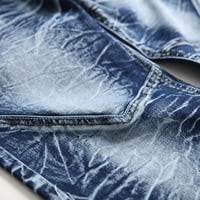 Muške traperice širokog kroja, udobne hlače s printom u boji, modne široke visokokvalitetne rastezljive lagane