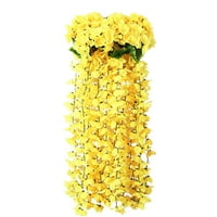 Viseći cvjetovi različiti umjetni cvijet ljubičice Zidna košara s Glicinijom viseći vijenac Plastični umjetni