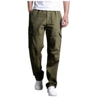 Muške hlače A. D. Rasprodaja Muške pamučne hlače veće veličine s više džepova elastični pojas kombinezon otporan