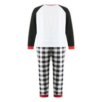 Obiteljski Božićni pidžama Set od A-liste, vrhovi s printom losa, karirane hlače, odjeća za spavanje, pidžama