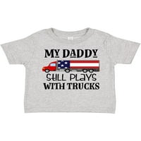 Smiješni tata igra s kamionima-poklon majica za dječaka ili djevojčicu
