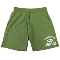 Muška imovina države Connecticut, SAD-a, sive sportske najlonske kratke hlače za vježbanje