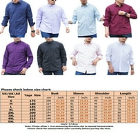 Paille muškarci solidne boje redovne košulje u skladu s poslovima Poslovni vrhovi sputavaju ovratnik za odmor
