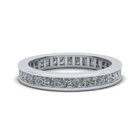 1,85-karatni prirodni dijamantni rez od 10-karatnog ženskog vjenčanog prstena od 10-karatnog bijelog zlata