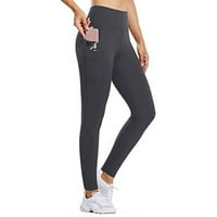 Yoga hlače za žene joge hlače flece obložene vodootporne gamaše visoki struk toplo zimsko planinarenje džepova