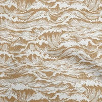 Oneoone svile tabby smeđa tkanina azijski japanski val za šivanje materijala za ispis tkanine po dvorištu široko