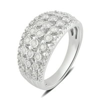 Jubilarni dijamantni prsten od čistog srebra