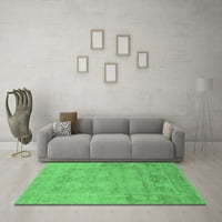 Ahgly Company Unutarnji okrugli sažetak Smaragdno zeleno prostirke moderne površine, 4 'krug